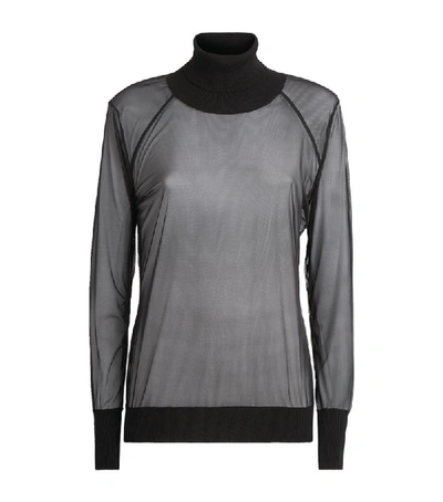 Shop Wolford Tony Tulle Rollneck Sweater