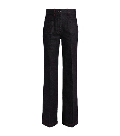 Shop Victoria Beckham Wide-leg Jeans