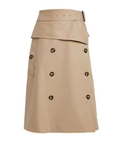 Shop Proenza Schouler Trench Cotton Midi Skirt