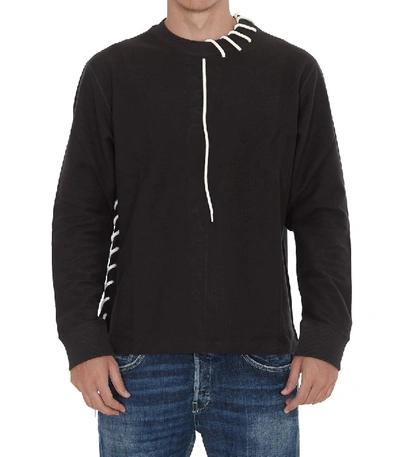 Shop Craig Green Laced Sweatshirt In Black