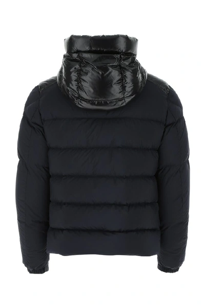 Shop Moncler Aubrac Hooded Down Jacket In Navy