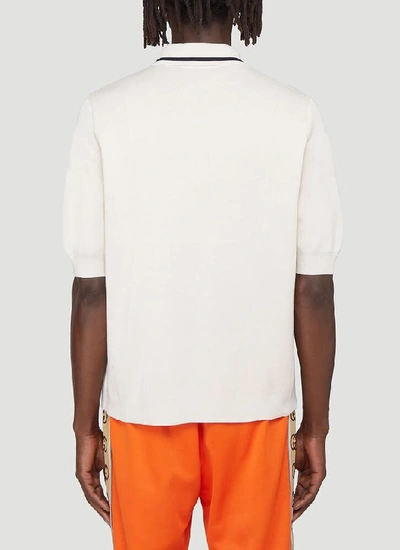 Shop Gucci Web Polo Shirt In White