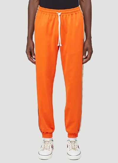 Gucci Interlocking G Stripe Jogger Pants In Orange ModeSens