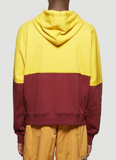 Shop Perks And Mini P.a.m. Logo Hooded Sweatshirt In Yellow