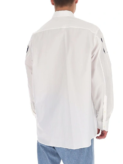 Shop Valentino Logo Print Shirt In White