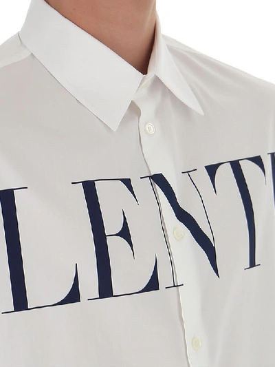 Shop Valentino Logo Print Shirt In White