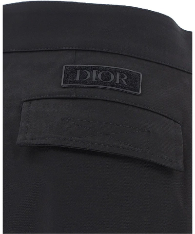 Shop Dior Homme Zip Detailed Cargo Pants In Black