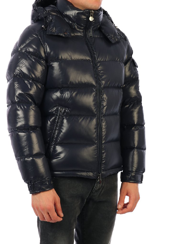 Moncler Maya Nylon LaquÉ Jacket In Blue ModeSens