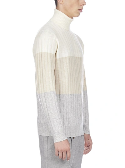 Shop Brunello Cucinelli Turtleneck Ribbed Knitted Sweater In Multi