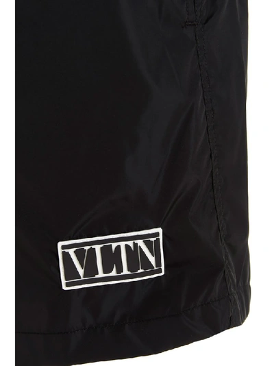 Shop Valentino Vltn Tag Swimming Shorts In Black