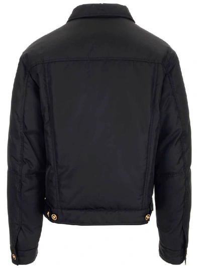 Shop Versace Padded Jacket In Black