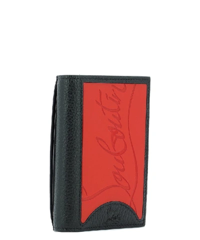 Shop Christian Louboutin Embossed Logo Bifold Wallet In Black