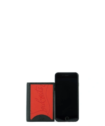Shop Christian Louboutin Embossed Logo Bifold Wallet In Black