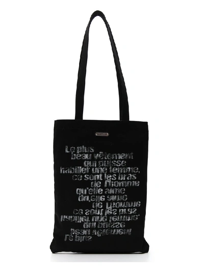 Shop Saint Laurent Printed Tote Bag In Black