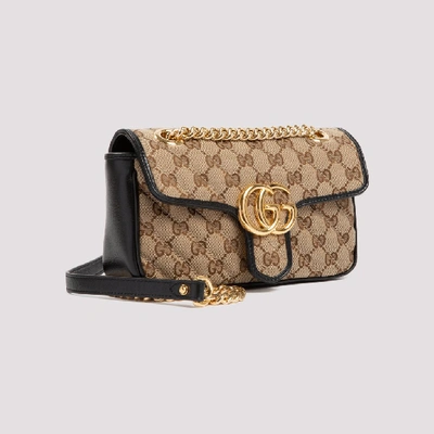 Shop Gucci Gg Marmont Mini Shoulder Bag In Beige