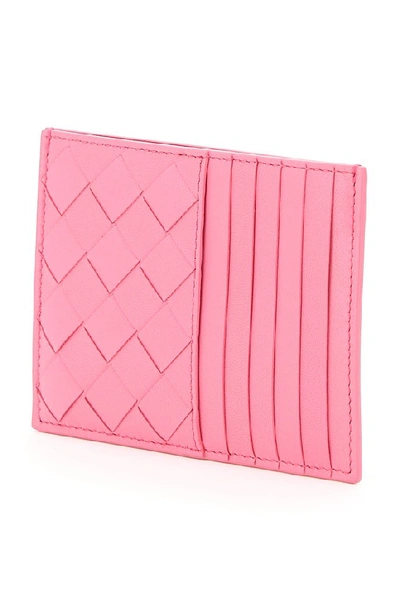 Shop Bottega Veneta Intrecciato Cardholder In Pink