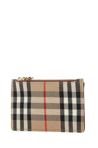 Shop Burberry Vintage Check Zipped Cardholder In Multi