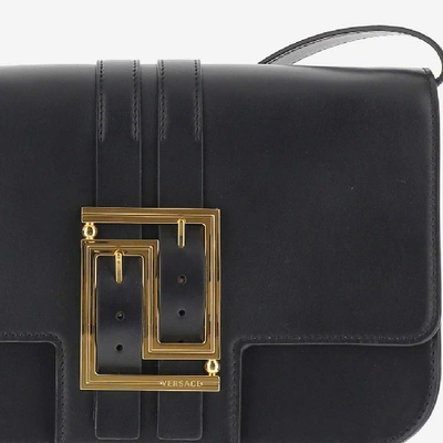 Shop Versace Buckle In Black