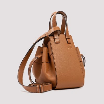 Shop Loewe Hammock Drawstring Small Shoulder Bag In Brown