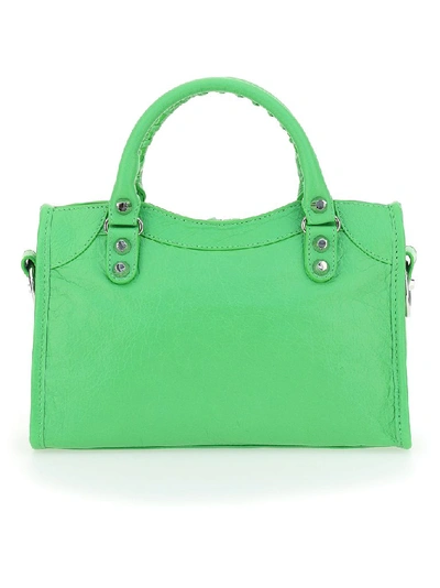 Shop Balenciaga Classic City Mini Tote Bag In Green