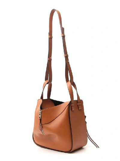 Shop Loewe Hammock Shoulder Bag In Brown