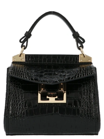 Shop Givenchy Mystic Mini Embossed Tote Bag In Black