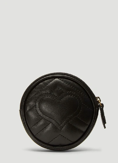 Shop Gucci Gg Marmont Coin Purse In Black