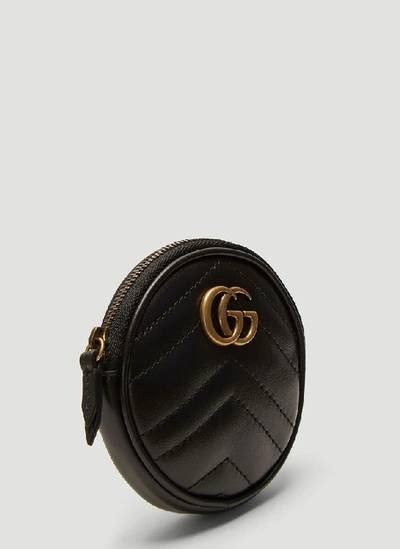 Shop Gucci Gg Marmont Coin Purse In Black