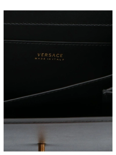 Shop Versace Virtus Small Handbag In Black