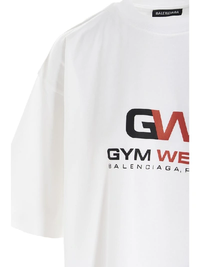 Shop Balenciaga Gym Wear Oversized T-shirt In White