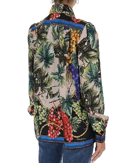Shop Dolce & Gabbana Tropical Print Blouse In Multi
