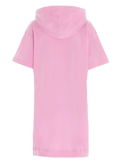 Shop Moschino Teddy Hooded T In Pink