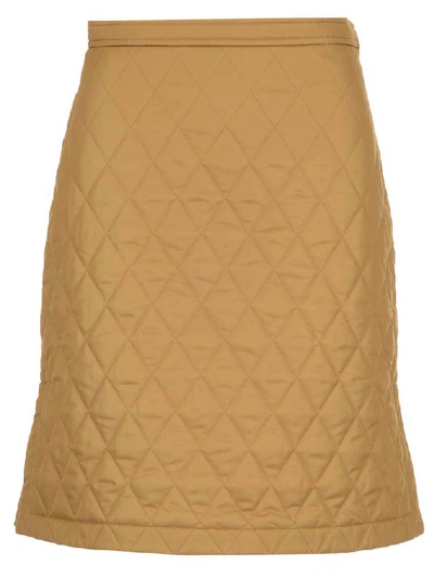 Shop Burberry Quilted A In Brown