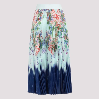 Shop Givenchy Pleated Midi Skirt In Multi