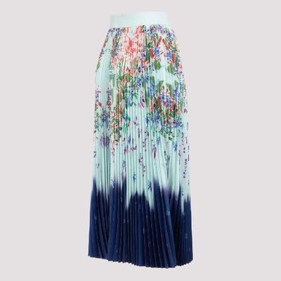 Shop Givenchy Pleated Midi Skirt In Multi