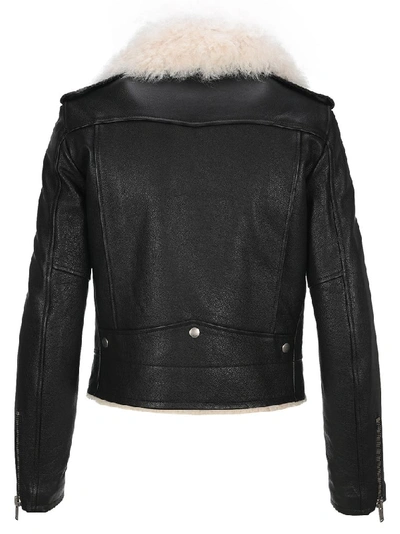 Shop Saint Laurent Biker Jacket In Black