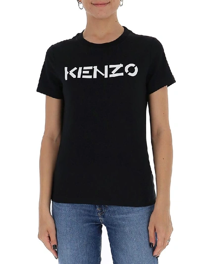 Shop Kenzo Logo Print T In Black