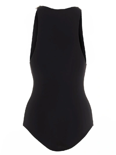 Shop Gucci Square G Swimsuit In Black
