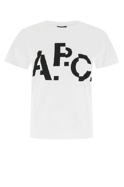 Shop Apc A.p.c. Misaligned Logo T In White