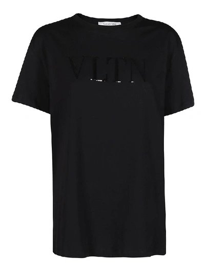 Shop Valentino Vltn Embellished T In Black