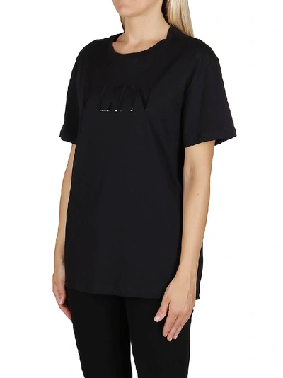 Shop Valentino Vltn Embellished T In Black