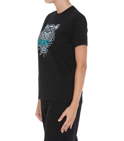 Shop Kenzo Tiger Embroidered T In Black