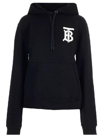 Shop Burberry Monogram Motif Hoodie In Black