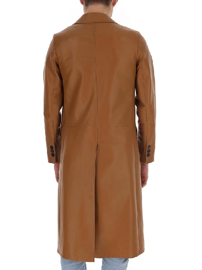 Shop Prada Oversized Coat In Brown