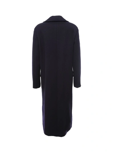 Shop Jil Sander Double Breasted Coat In Blue