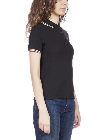 Shop Moncler Logo Polo Shirt In Black