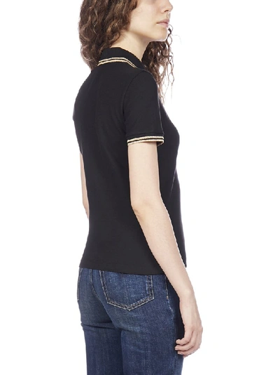 Shop Moncler Logo Polo Shirt In Black