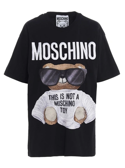 Shop Moschino Teddy Print T In Black