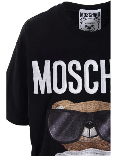 Shop Moschino Teddy Print T In Black