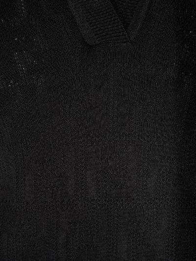 Shop Fendi Ff Motif Fitted Dress In Black